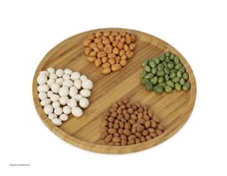 Petisqueira de bambu 30 x 30 - Perfeita para servir seus petiscos de forma elegante e sustentável. Ideal para ocasiões