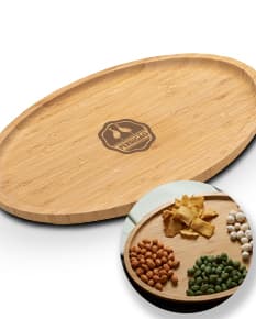 Petisqueira de bambu 33 x 25: a opção saudável e sustentável para servir seus petiscos favoritos. Ideal para nuts, frutas, pães e muito mais. Produto de alta qualidade e design moderno. Ideal para um snack saudável e prático. Adquira já a sua!