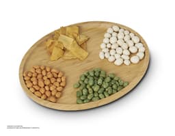 Petisqueira de bambu 33 x 25: a opção saudável e sustentável para servir os seus petiscos favoritos. Ideal para frutos secos