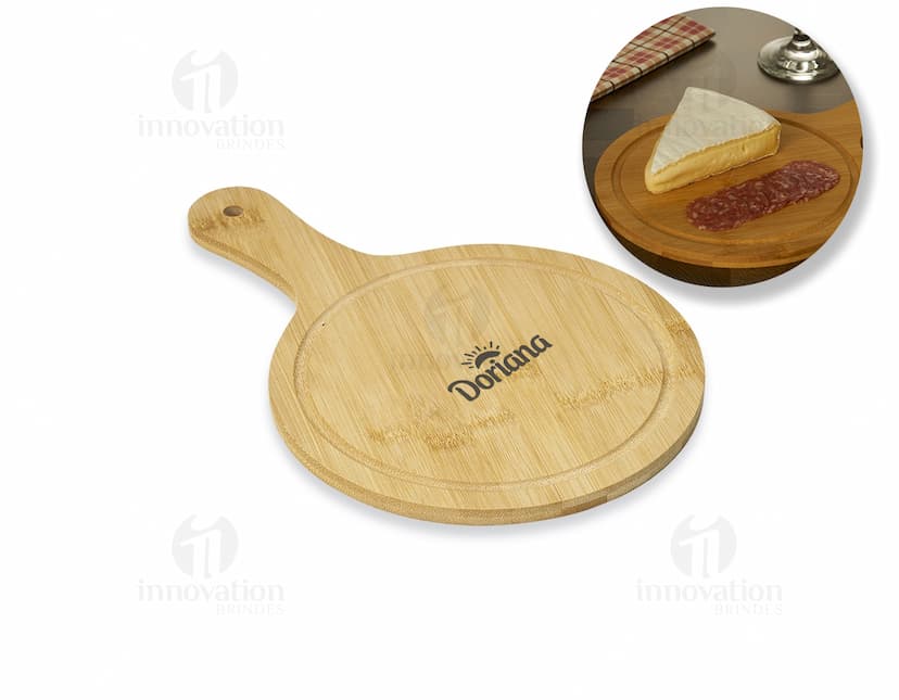 Tábua redonda de madeira orgânica para cozinha, 20,2 x 30,2 cm. Perfeita para preparar alimentos frescos, ervas aromáticas e temperos saudáveis. Item essencial para sua cozinha gourmet. Compre já!