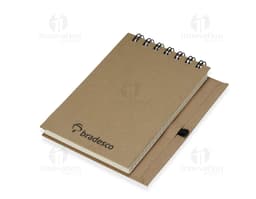 Bloco de anotação preto para escritório e estudos. Ideal para armazenar informações importantes de forma segura. Item prático