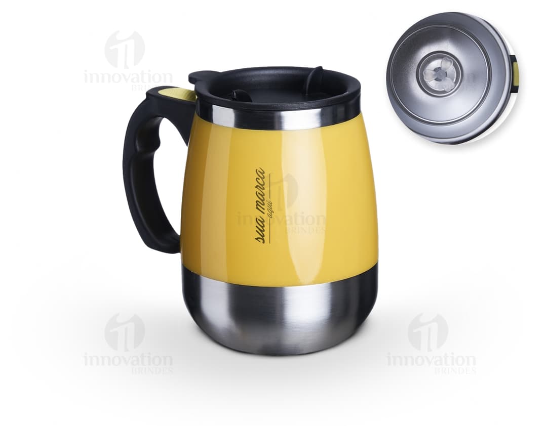 Mug avec mélangeur 350ml: Profitez d'un café frais chaque matin avec ce mug moderne! Son design innovant possède un mélangeur
