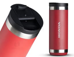 550ml thermal mug in shiny silver metal, perfect for keeping your drink hot or cold for hours. Modern and elegant design