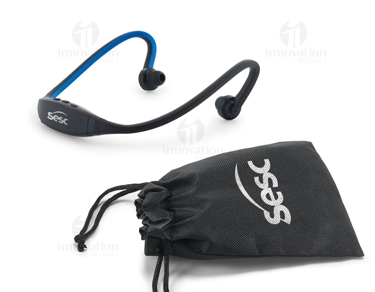 Fone de ouvido desportivo ABS bluetooth preto, com sunglass, cabo, tecnologia sem fio, equipamento médico estetoscópio e estilo moderno para uso em atividades esportivas.