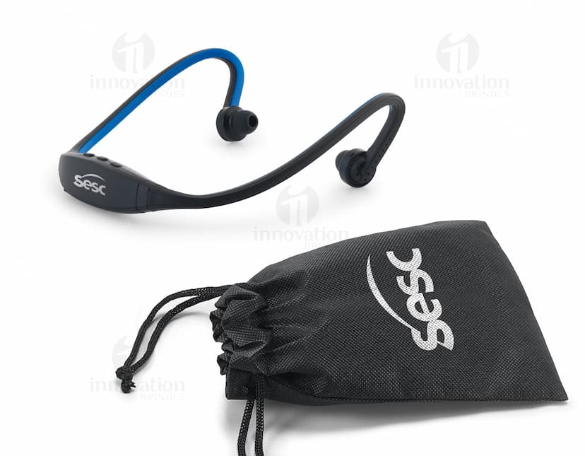 Fone de ouvido desportivo ABS bluetooth preto, com sunglass, cabo, tecnologia sem fio, equipamento médico estetoscópio e estilo moderno para uso em atividades esportivas.