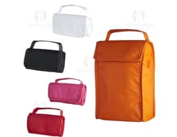 Bolsa Térmica Dobrável 3L: Elegância e praticidade para suas viagens. Perfeita para manter suas bebidas e alimentos frescos.