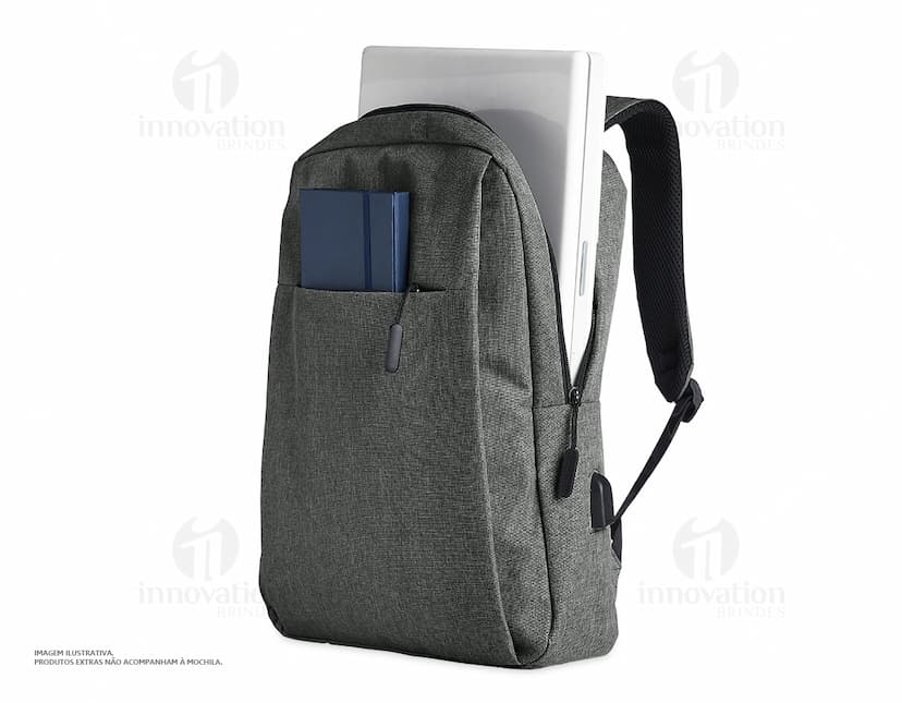 Mochila Nylon USB 21L - Moderna e elegante, a mochila de nylon é perfeita para viagens de negócios ou lazer. Com design prático e espaço de armazenamento de 21L, ideal para carregar seus pertences com segurança. Além disso, possui USB para carregar seus dispositivos eletrônicos. Aproveite essa oferta exclusiva!