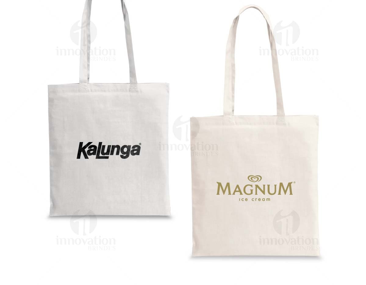 Sacola de algodão reciclado rPET 180 g em cor azul marinho.