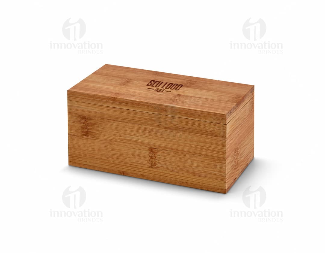 caixa de chás em bambu Personalizado
