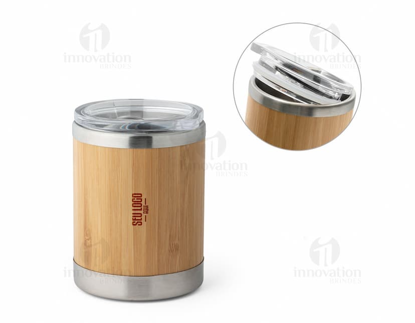 copo de bambu 350ml Personalizado