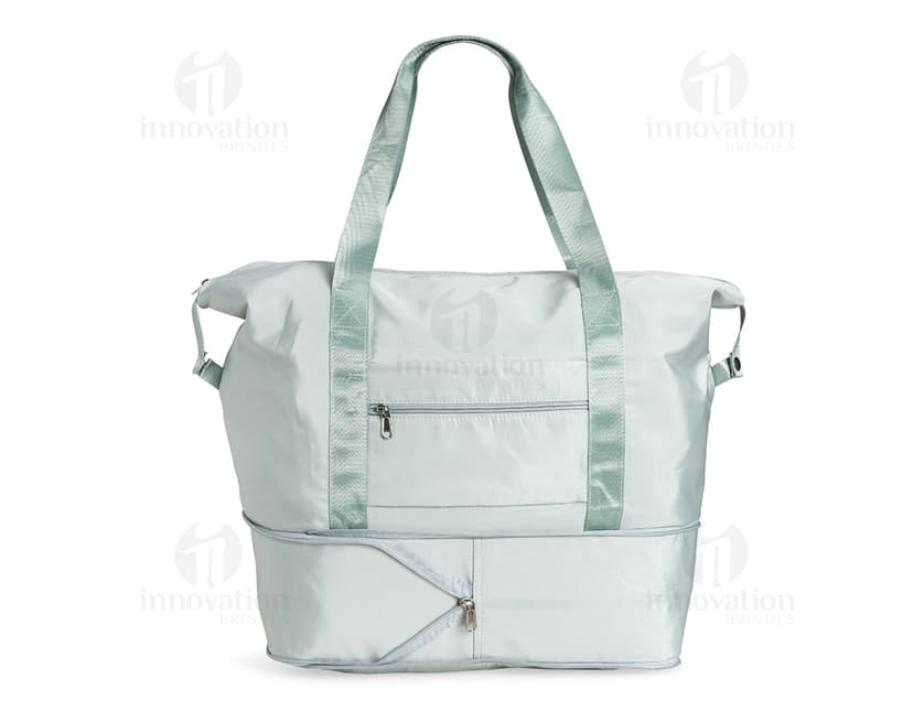 Bolsa Dobrável 35 litros em plástico moderno e elegante, com alça de mão e alças ajustáveis. Design prático e compacto, ideal para compras, viagens ou uso diário.