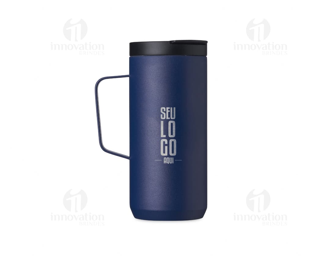 Caneca térmica 400ml - Mantenha suas bebidas quentes por mais tempo com esta caneca de metal. Ideal para café, chá ou outras