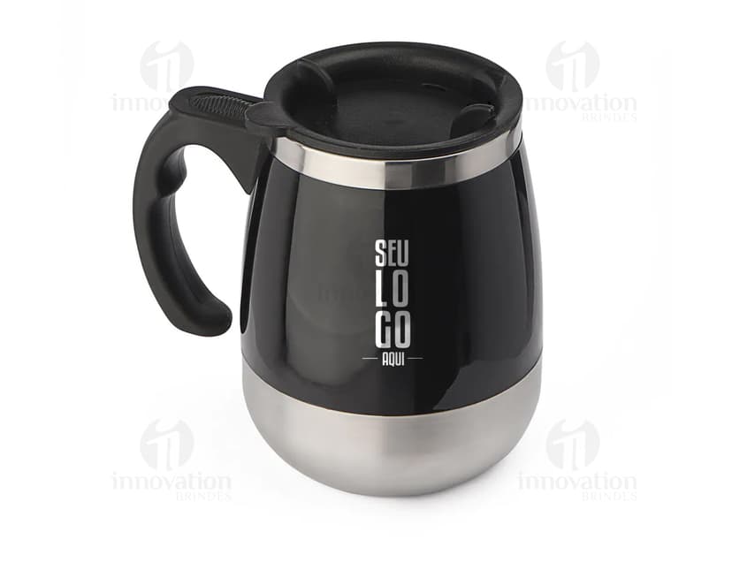 Caneca Mixer 400ml - Ideal para desfrutar de um delicioso café ou chá pela manhã. Feita em cerâmica resistente, com design elegante e alça confortável. Adicione um toque de estilo à sua rotina matinal com esta caneca versátil. Aproveite!
