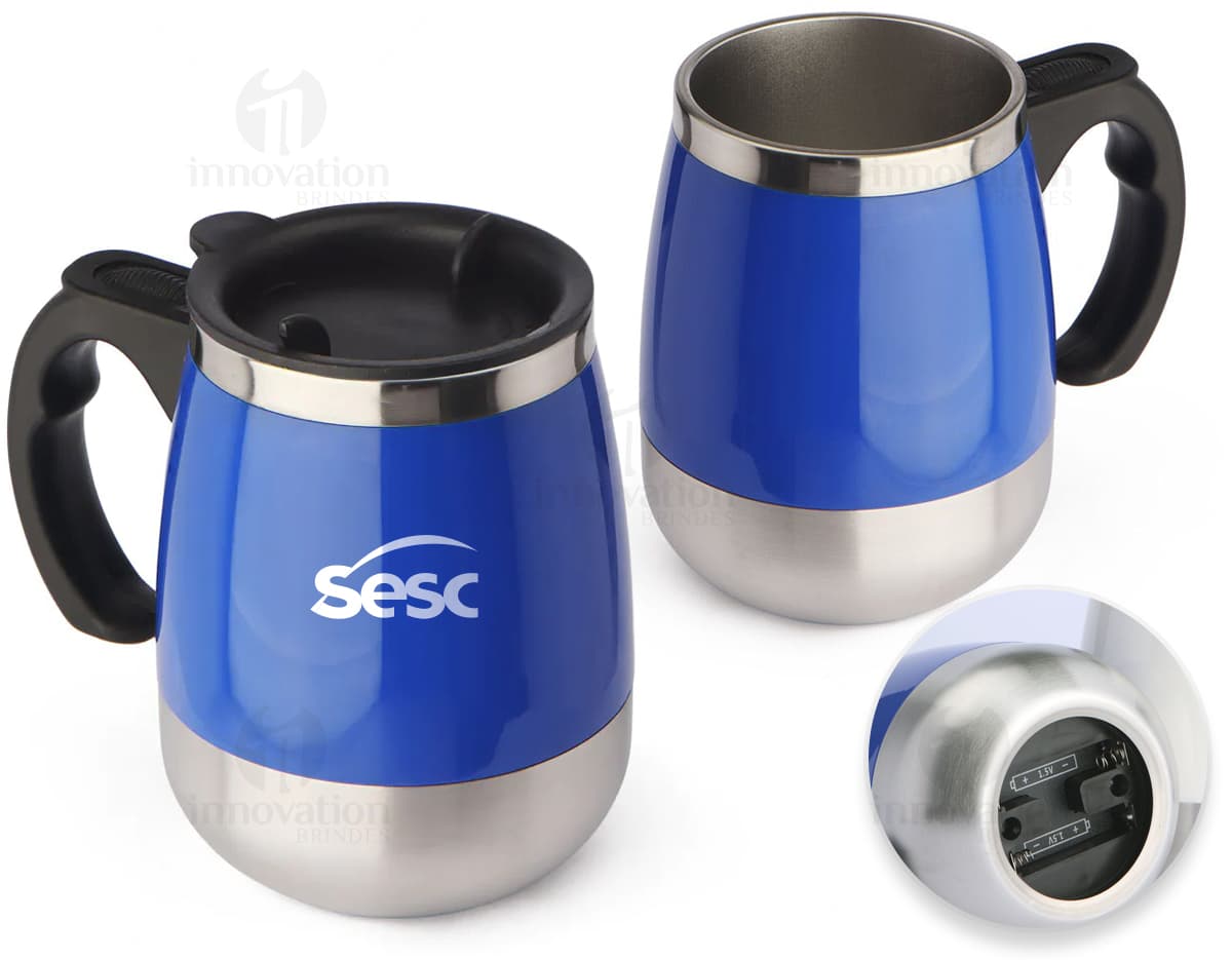 Caneca Mixer 400ml - Caneca de cerâmica preta com alça, ideal para seu café da manhã. Perfeita para preparar e saborear suas bebidas favoritas. Aproveite as manhãs com mais sabor e praticidade! Compre a sua agora.
