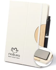 Bloco de Anotações moderno para escritório e estudo. Organize suas ideias com praticidade e estilo. Perfeito para armazenar suas informações de forma segura. Adquira já o seu!