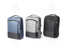 Mochila para portátil en cuero negro - práctica y moderna para viajes. Ideal para negocios y tecnología, con compartimentos