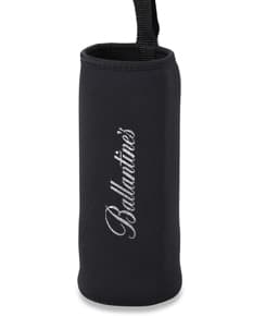 Dispositivo eletrônico preto em neoprene, semelhante a um bottle container, com capacidade para uma garrafa.