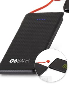 Power bank 5.000mah com indicador LED, perfeito para recarregar seus dispositivos a qualquer momento. Compacto, prático e indispensável! Compre já.