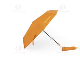Guarda-chuva manual de nylon em preto, com proteção UV. Ideal para proteger contra a chuva e o sol durante o trabalho ou