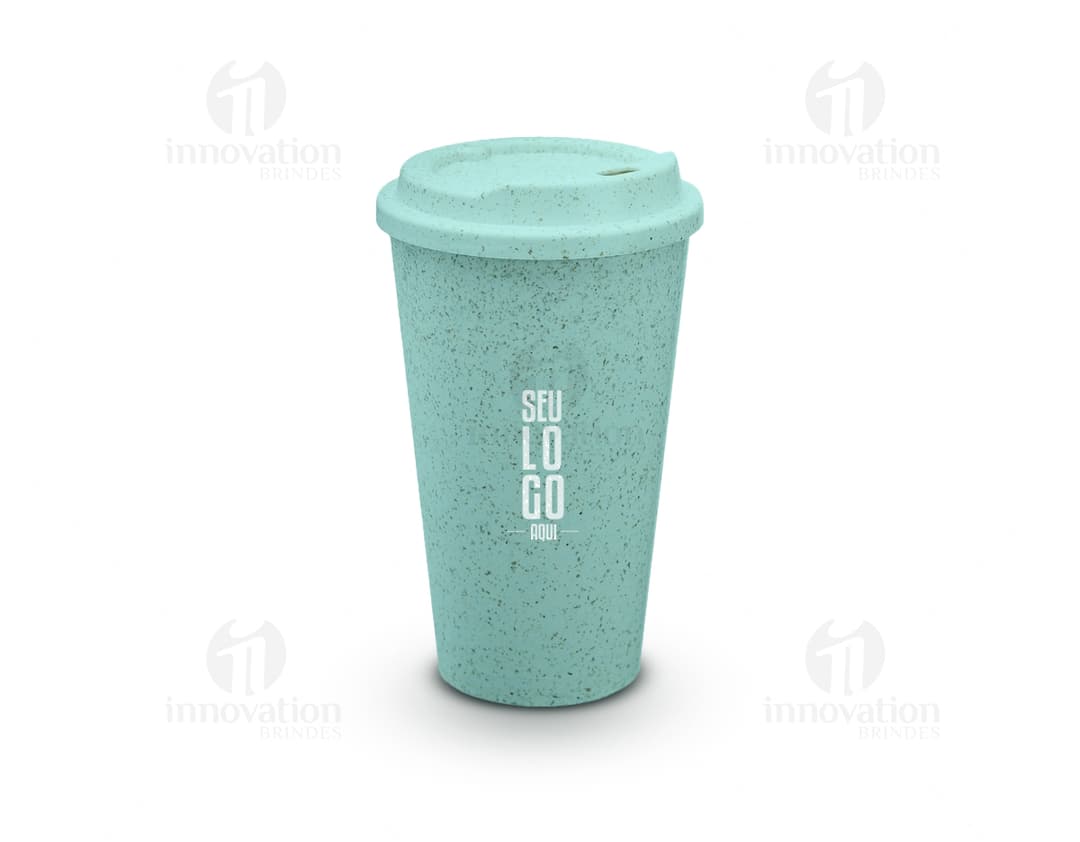 Copo de fibra de arroz 550ml, ideal para um estilo de vida saudável e equilibrado. Feito de materiais naturais