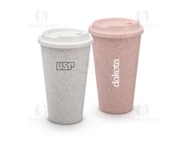 Copo de fibra de arroz 550ml, ideal para um estilo de vida saudável e equilibrado. Feito de materiais naturais