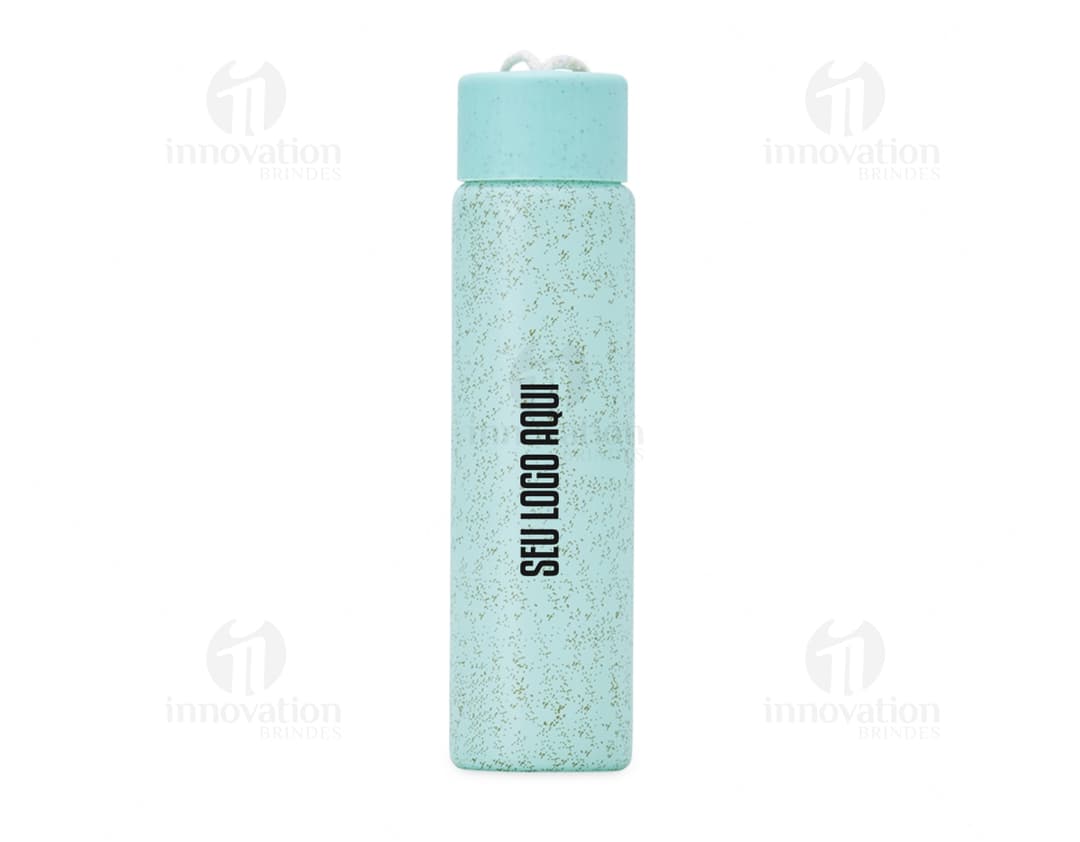 Garrafa de Vidro 330ml marrom com rótulo amarelo, objeto vazio e limpo, design texturizado e colorido.