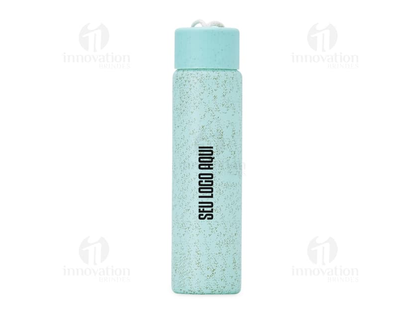 Garrafa de Vidro 330ml marrom com rótulo amarelo, objeto vazio e limpo, design texturizado e colorido.