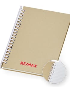 Caderno A5 Kraft 21x15 - Ideal para organizar suas anotações no escritório ou em casa. Feito com material sustentável e resistente, possui espaço para escrever lembretes e mensagens. Garanta já o seu!