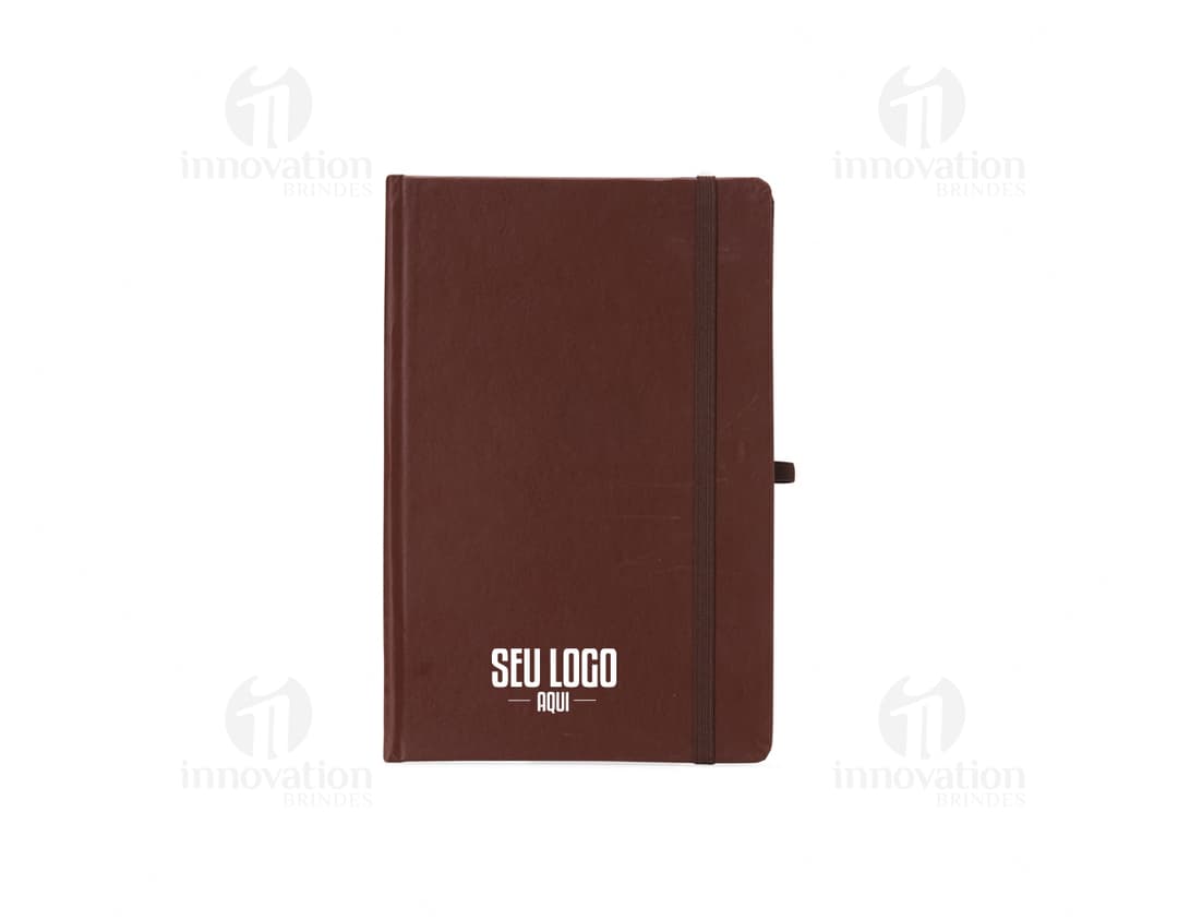 Bloco de anotações em couro sintético 21x14 - Ideal para organizar suas tarefas e compromissos diários. Perfeito para uso no