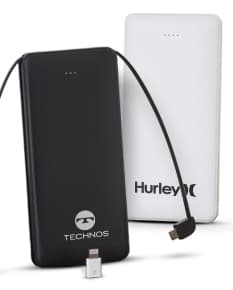 External drive with black metal case and sleek design. This device features a screen, keyboard, and mouse, perfect for business use. It also includes a built-in loudspeaker for audio playback. The Power bank 10.000mAh c/ cabos acoplados is a modern electronic equipment that provides portable storage and power for mobile phones, laptops, and other electronic devices. Ideal for professionals working in the industry, this gadget allows for easy and efficient communication, data storage, and entertainment on the go.