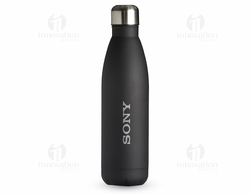 Garrafa Inox 750ml transparente, com tampa prateada. Ideal para armazenar líquidos, como água, sucos e refrigerantes. Produto de alta qualidade e resistência, perfeito para manter a bebida fresca e higiênica. Ideal para uso em viagens, práticas esportivas e no dia a dia.