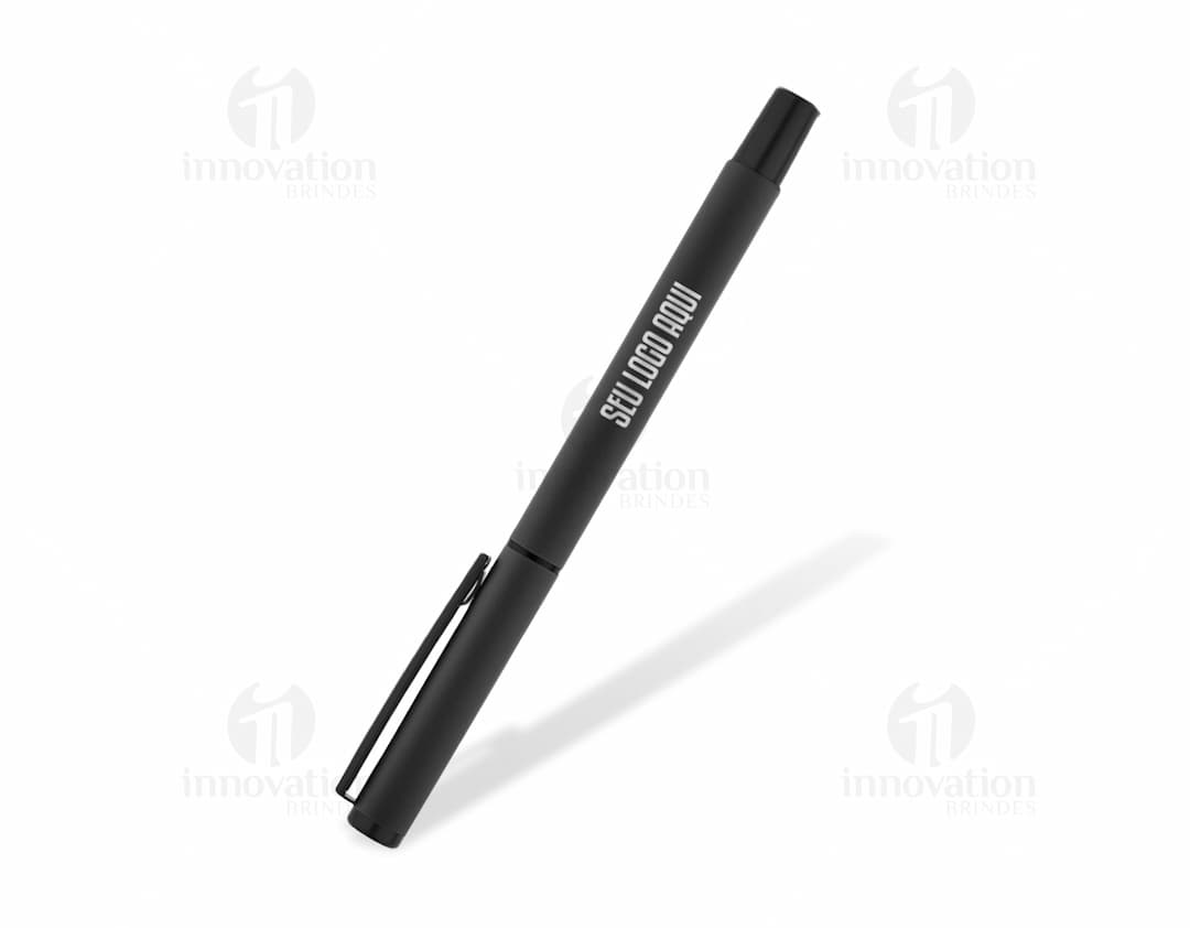 Caneta em alumínio premium de alta qualidade, ideal para presentear clientes e colaboradores. Personalize com sua marca e impressione! Adquira já a sua.