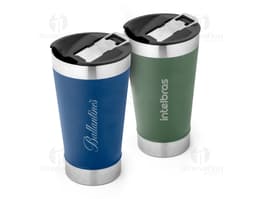 Copo térmico 630ml com abridor, ideal para armazenar e manter a temperatura de bebidas como café, cappuccino, chocolate