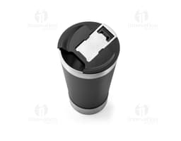Copo térmico 630ml com abridor, ideal para armazenar e manter a temperatura de bebidas como café, cappuccino, chocolate