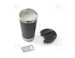 Copo térmico 630ml com abridor, ideal para armazenar e manter a temperatura de bebidas como café, cappuccino, chocolate
