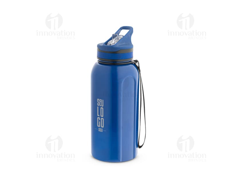 Squeeze Plástico 1200L transparente, feito de plástico, contendo líquido, com tampa, objeto clean e vazio.
