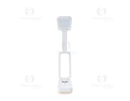 Luminária Retrátil preta e moderna, que lembra um celular. Contém botões e tela digital, feita de plástico e metal. Perfect