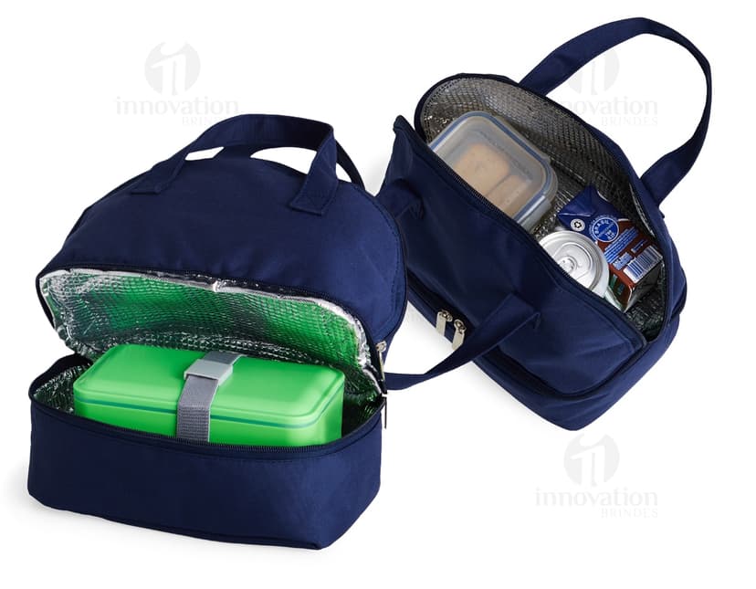 Bolsa térmica 6 litros: Moderna e elegante para viagens e compras. Feita em couro de alta qualidade, com alça ajustável e zipper seguro. Compre já!