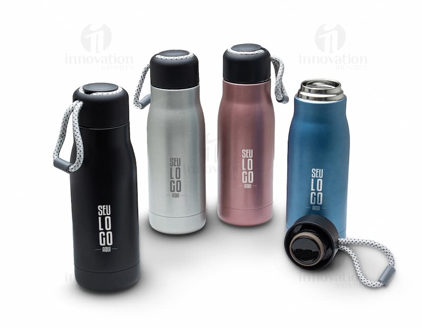 Garrafa térmica 420ml: Mantenha suas bebidas favoritas sempre na temperatura ideal. Ideal para viagens, escritório, academia e muito mais. Adquira já a sua!