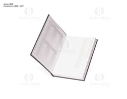 2025 blue rubberized planner with an elastic closure.