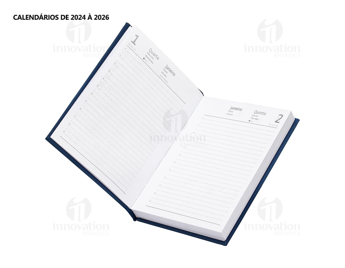 Agenda 2024 emborrachada para organização de negócios e lembretes em escritório. Perfeita para anotações diárias, lembre-se de todas as suas tarefas importantes. Design moderno e funcional para o seu dia a dia. Organize-se com estilo!