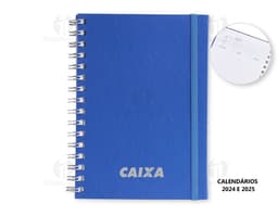 Black Planner Notebook with blank pages and a colorful page marker.