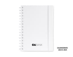 Black Planner Notebook with blank pages and a colorful page marker.