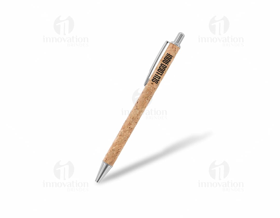 caneta de metal e cortiça Personalizado