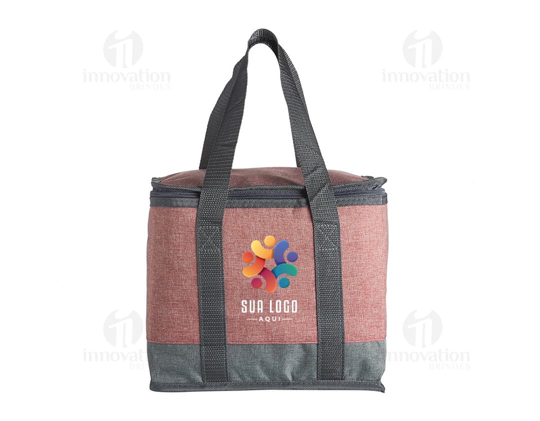 Bolsa Térmica de 12 Litros en color azul, con asa para transporte y cremallera en la parte superior. La bolsa está cerrada y