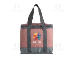 Bolsa Térmica de 12 Litros en color azul, con asa para transporte y cremallera en la parte superior. La bolsa está cerrada y