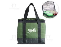Bolsa Térmica de 12 Litros en color azul, con asa para transporte y cremallera en la parte superior. La bolsa está cerrada y