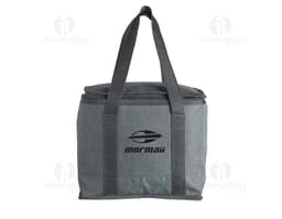Bolsa Térmica de 12 Litros en color azul, con asa para transporte y cremallera en la parte superior. La bolsa está cerrada y