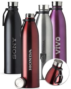 Garrafa Inox 1,1l - Mantenha-se sempre hidratado com nossa garrafa inoxidável de alta capacidade. Perfeita para manter suas bebidas quentes ou geladas por horas. Ideal para praticantes de esportes e viagens. Adquira já a sua! #GarrafaInox #Hidratação #BrindesPersonalizados