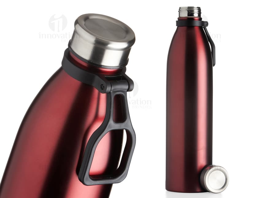 Garrafa Inox 1,1L: mantenha-se hidratado com estilo e praticidade. Ideal para levar sua bebida favorita para onde quer que vá. Feita em aço inoxidável de alta qualidade, mantém a temperatura por horas. A garrafa perfeita para te acompanhar no dia a dia. Garanta já a sua!